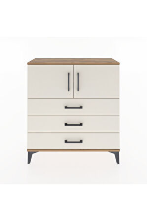 Arges Şifonyer 2 Raflı 3 Çekmeceli 2 Kapaklı 88x30x96 Çam-Aytaşı