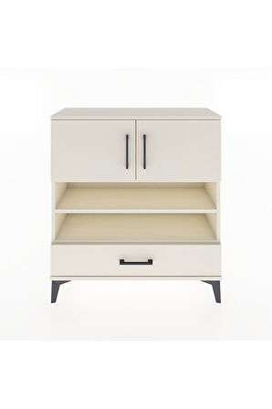 Arges Şifonyer 4 Raflı Tek Çekmeceli 2 Kapaklı 88x30x96 Aytaşı-Aytaşı