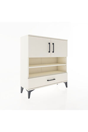 Arges Şifonyer 4 Raflı Tek Çekmeceli 2 Kapaklı 88x30x96 Aytaşı-Aytaşı
