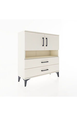 Arges Şifonyer 3 Raflı 2 Çekmeceli 2 Kapaklı 88x30x96 Aytaşı-Aytaşı