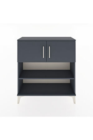 Arges Şifonyer 3 Raflı 2 Kapaklı 88x30x96 Antrasit-Antrasit