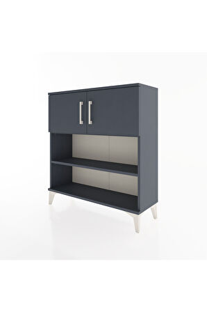 Arges Şifonyer 3 Raflı 2 Kapaklı 88x30x96 Antrasit-Antrasit