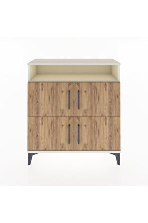 Arges Şifonyer 4 Raflı 4 Kapaklı 88x30x96 Aytaşı-Çam