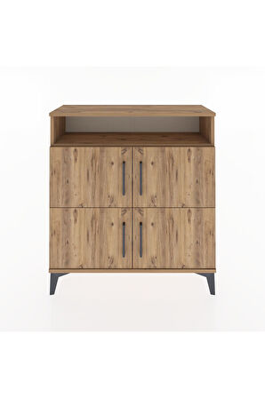 Arges Şifonyer 4 Raflı 4 Kapaklı 88x30x96 Çam-Çam