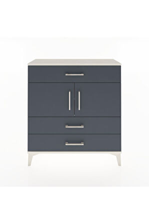 Arges Şifonyer 2 Raflı 3 Çekmeceli 2 Kapaklı 88x30x96 Aytaşı-Antrasit