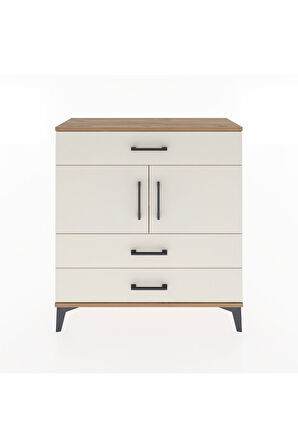 Arges Şifonyer 2 Raflı 3 Çekmeceli 2 Kapaklı 88x30x96 Çam-Aytaşı