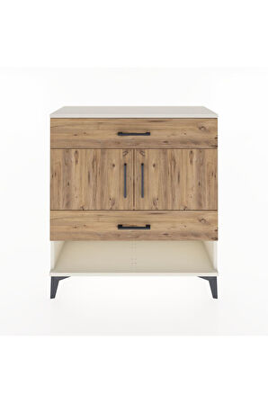 Arges Şifonyer 2 Raflı 2 Çekmeceli 2 Kapaklı 88x30x96 Aytaşı-Çam