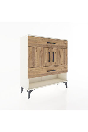 Arges Şifonyer 2 Raflı 2 Çekmeceli 2 Kapaklı 88x30x96 Aytaşı-Çam