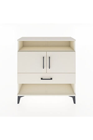Arges Şifonyer 3 Raflı Tek Çekmeceli 2 Kapaklı 88x30x96 Aytaşı-Aytaşı