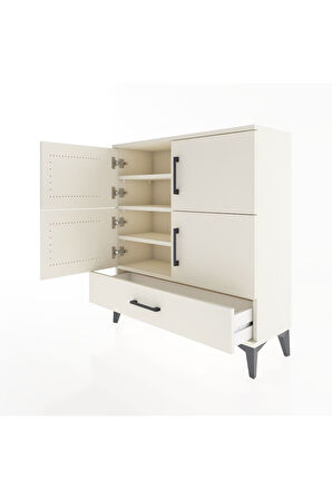 Arges Şifonyer 4 Raflı Tek Çekmeceli 4 Kapaklı 88x30x96 Aytaşı-Aytaşı
