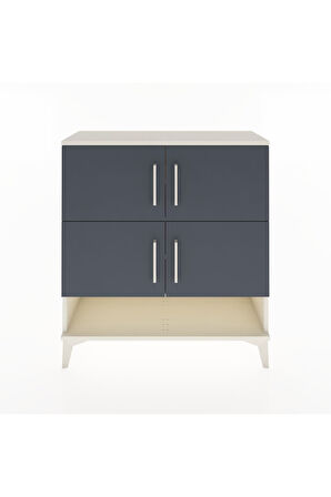 Arges Şifonyer 4 Raflı 4 Kapaklı 88x30x96 Aytaşı-Antrasit