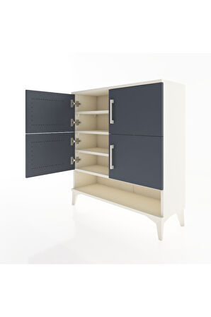 Arges Şifonyer 4 Raflı 4 Kapaklı 88x30x96 Aytaşı-Antrasit