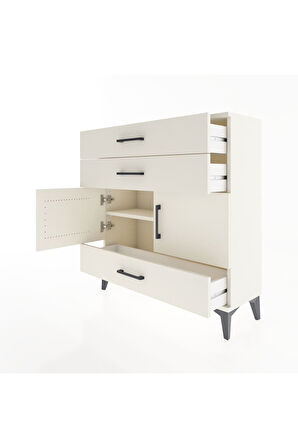 Arges Şifonyer 2 Raflı 3 Çekmeceli 2 Kapaklı 88x30x96 Aytaşı-Aytaşı