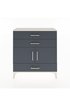 Arges Şifonyer 2 Raflı 3 Çekmeceli 2 Kapaklı 88x30x96 Aytaşı-Antrasit