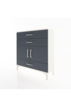 Arges Şifonyer 2 Raflı 3 Çekmeceli 2 Kapaklı 88x30x96 Aytaşı-Antrasit