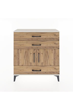 Arges Şifonyer 2 Raflı 3 Çekmeceli 2 Kapaklı 88x30x96 Aytaşı-Çam