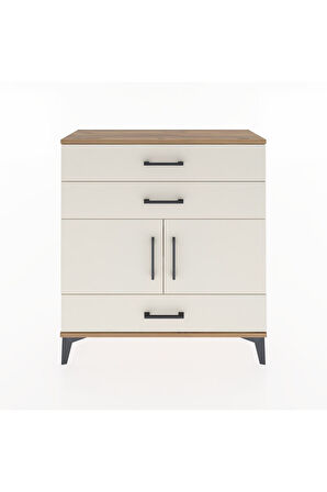 Arges Şifonyer 2 Raflı 3 Çekmeceli 2 Kapaklı 88x30x96 Çam-Aytaşı