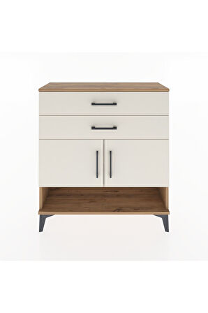 Arges Şifonyer 2 Raflı 2 Çekmeceli 2 Kapaklı 88x30x96 Çam-Aytaşı