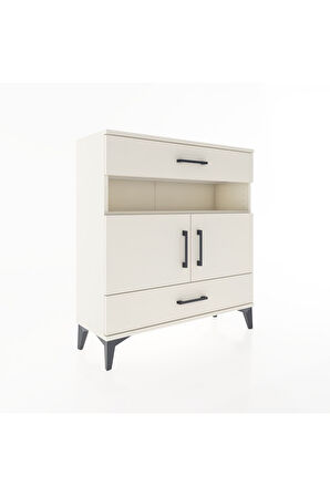 Arges Şifonyer 3 Raflı 2 Çekmeceli 2 Kapaklı 88x30x96 Aytaşı-Aytaşı