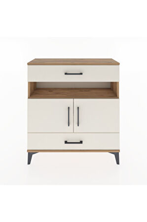 Arges Şifonyer 3 Raflı 2 Çekmeceli 2 Kapaklı 88x30x96 Çam-Aytaşı