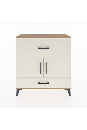 Arges Şifonyer 2 Raflı 2 Çekmeceli 2 Kapaklı 88x30x96 Çam-Aytaşı