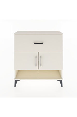 Arges Şifonyer 2 Raflı Tek Çekmeceli 2 Kapaklı 88x30x96 Aytaşı-Aytaşı
