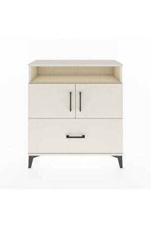 Arges Şifonyer 3 Raflı Tek Çekmeceli 2 Kapaklı 88x30x96 Aytaşı-Aytaşı
