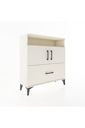 Arges Şifonyer 3 Raflı Tek Çekmeceli 2 Kapaklı 88x30x96 Aytaşı-Aytaşı