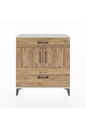 Arges Şifonyer 2 Raflı 2 Çekmeceli 2 Kapaklı 88x30x96 Aytaşı-Çam