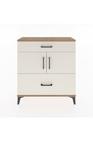 Arges Şifonyer 2 Raflı 2 Çekmeceli 2 Kapaklı 88x30x96 Çam-Aytaşı