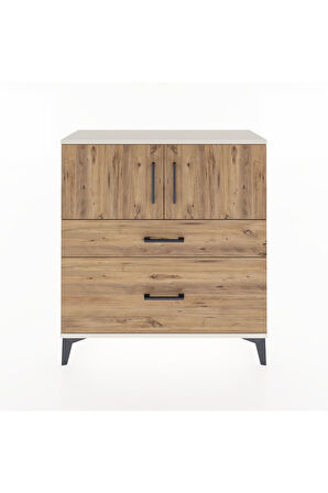 Arges Şifonyer 2 Raflı 2 Çekmeceli 2 Kapaklı 88x30x96 Aytaşı-Çam