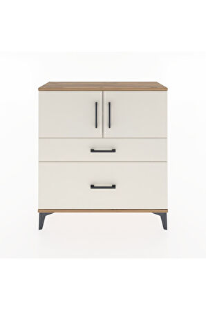 Arges Şifonyer 2 Raflı 2 Çekmeceli 2 Kapaklı 88x30x96 Çam-Aytaşı