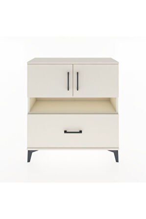 Arges Şifonyer 3 Raflı Tek Çekmeceli 2 Kapaklı 88x30x96 Aytaşı-Aytaşı