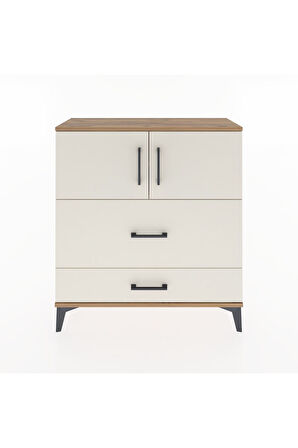 Arges Şifonyer 2 Raflı 2 Çekmeceli 2 Kapaklı 88x30x96 Çam-Aytaşı