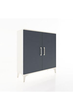 Arges Şifonyer 2 Raflı 2 Kapaklı 88x30x96 Aytaşı-Antrasit