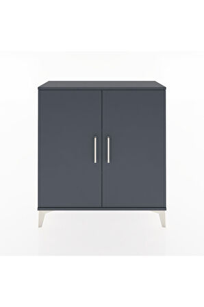 Arges Şifonyer 2 Raflı 2 Kapaklı 88x30x96 Antrasit-Antrasit