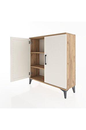 Arges Şifonyer 2 Raflı 2 Kapaklı 88x30x96 Çam-Aytaşı