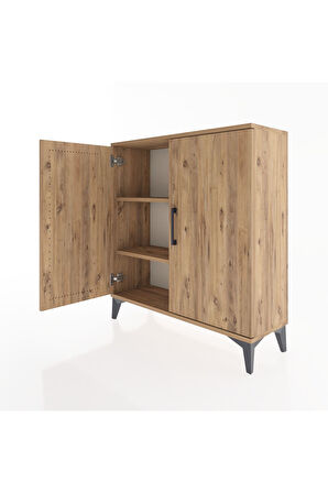 Arges Şifonyer 2 Raflı 2 Kapaklı 88x30x96 Çam-Çam