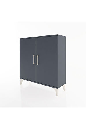 Arges Şifonyer 2 Kapaklı 88x30x96 Antrasit-Antrasit