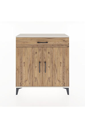 Arges Şifonyer 2 Raflı Tek Çekmeceli 2 Kapaklı 88x30x96 Aytaşı-Çam