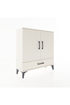 Arges Şifonyer 3 Raflı Tek Çekmeceli 2 Kapaklı 88x30x96 Aytaşı-Aytaşı