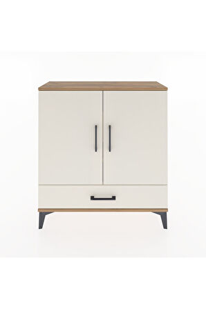 Arges Şifonyer 3 Raflı Tek Çekmeceli 2 Kapaklı 88x30x96 Çam-Aytaşı