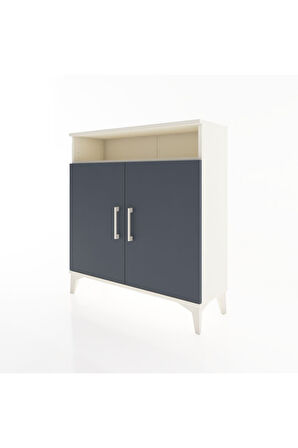 Arges Şifonyer 3 Raflı 2 Kapaklı 88x30x96 Aytaşı-Antrasit