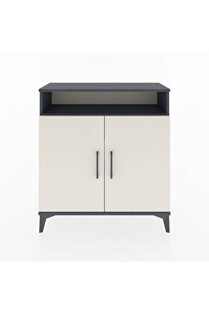 Arges Şifonyer 3 Raflı 2 Kapaklı 88x30x96 Antrasit-Aytaşı