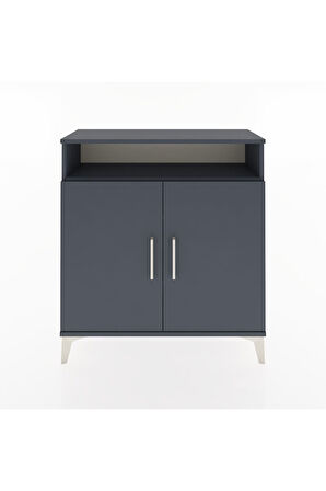 Arges Şifonyer 3 Raflı 2 Kapaklı 88x30x96 Antrasit-Antrasit