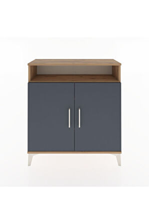 Arges Şifonyer 3 Raflı 2 Kapaklı 88x30x96 Çam-Antrasit