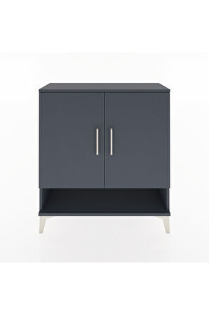 Arges Şifonyer 3 Raflı 2 Kapaklı 88x30x96 Antrasit-Antrasit