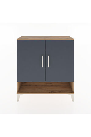 Arges Şifonyer 3 Raflı 2 Kapaklı 88x30x96 Çam-Antrasit