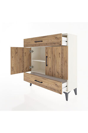 Arges Şifonyer 2 Raflı 2 Çekmeceli 2 Kapaklı 88x30x96 Aytaşı-Çam