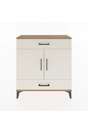 Arges Şifonyer 2 Raflı 2 Çekmeceli 2 Kapaklı 88x30x96 Çam-Aytaşı